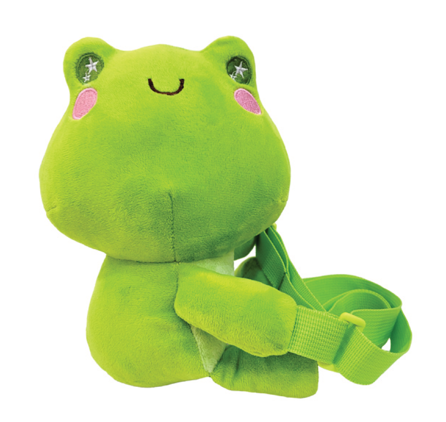 Bewaltz - Wholesale Crossbody Bag - Kids - Plush Sling Crossbody Bag - Green Frog3