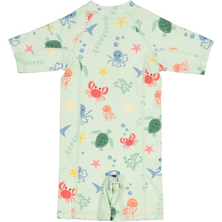 UV-pak blauw diepzee met korte benen en driekwart mouwen voor wholesale door Geggamoja