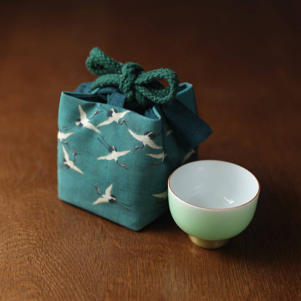 Gohobi （We cover U.S. import duties） - Wholesale Storage Bag - Gohobi Birds Mountains Rivers Teaware Storage Travel Bag Shifuku5