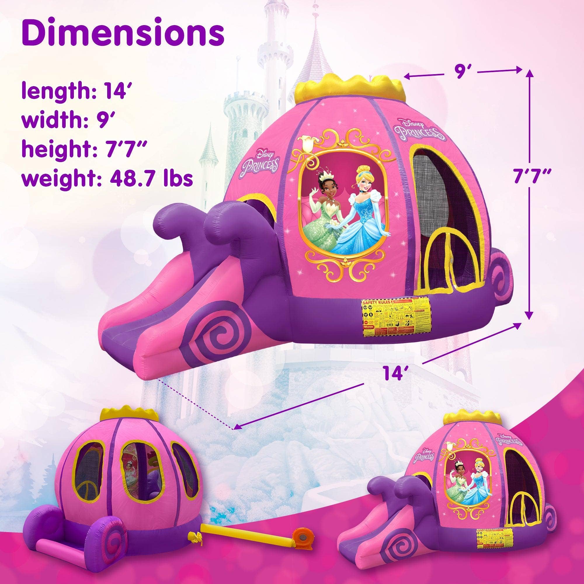 Funormous - Wholesale Inflatables - Disney Princess Carriage Bounce House2