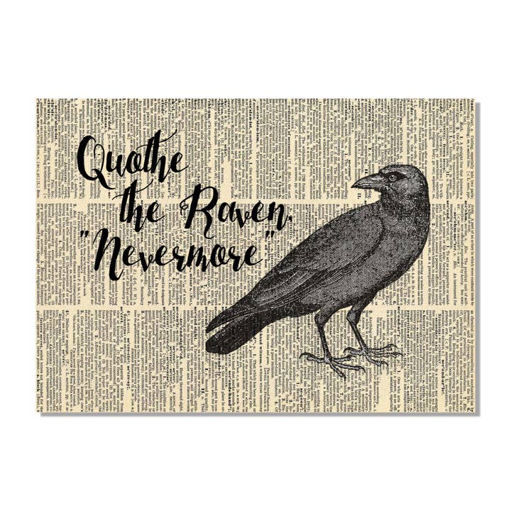 Cecelia Rose Book Page Art - Wholesale Art Print - Quothe The Raven Nevermore - E. A. Poe