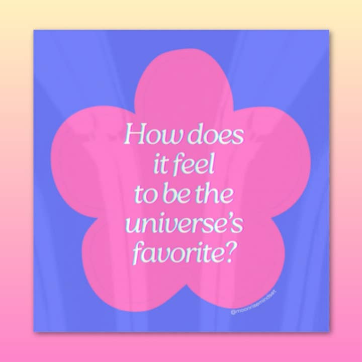 Universe's Fave Vinyl Sticker for wholesale by Moonrise Mindset