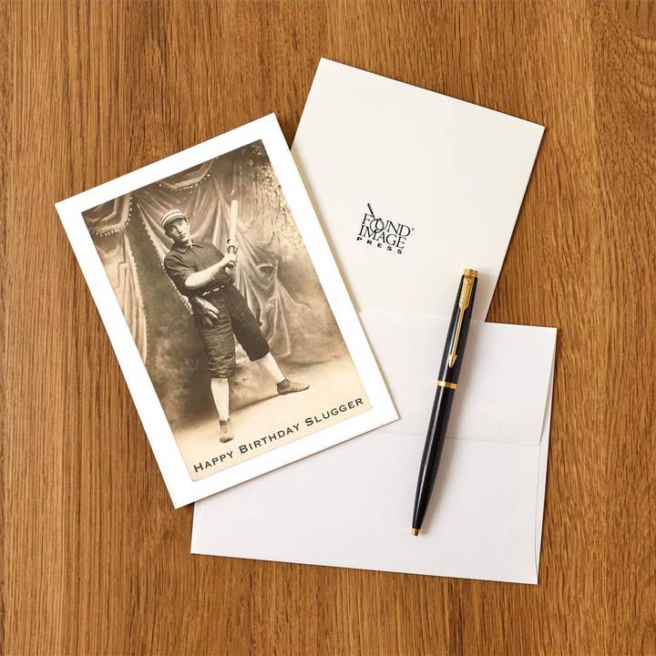 Found Image Press - Wholesale Stationery/Notecard Set - Greeting Card HB-213 Happy Birthday Slugger1