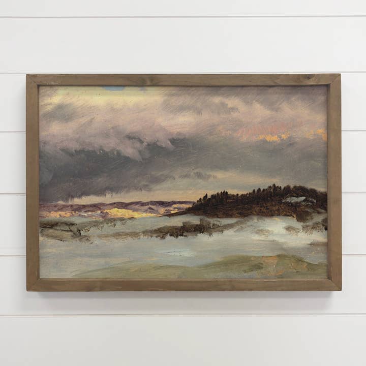 Upstate New York Painting - Framed Nature Art - Beach House for wholesale by Hangout Home