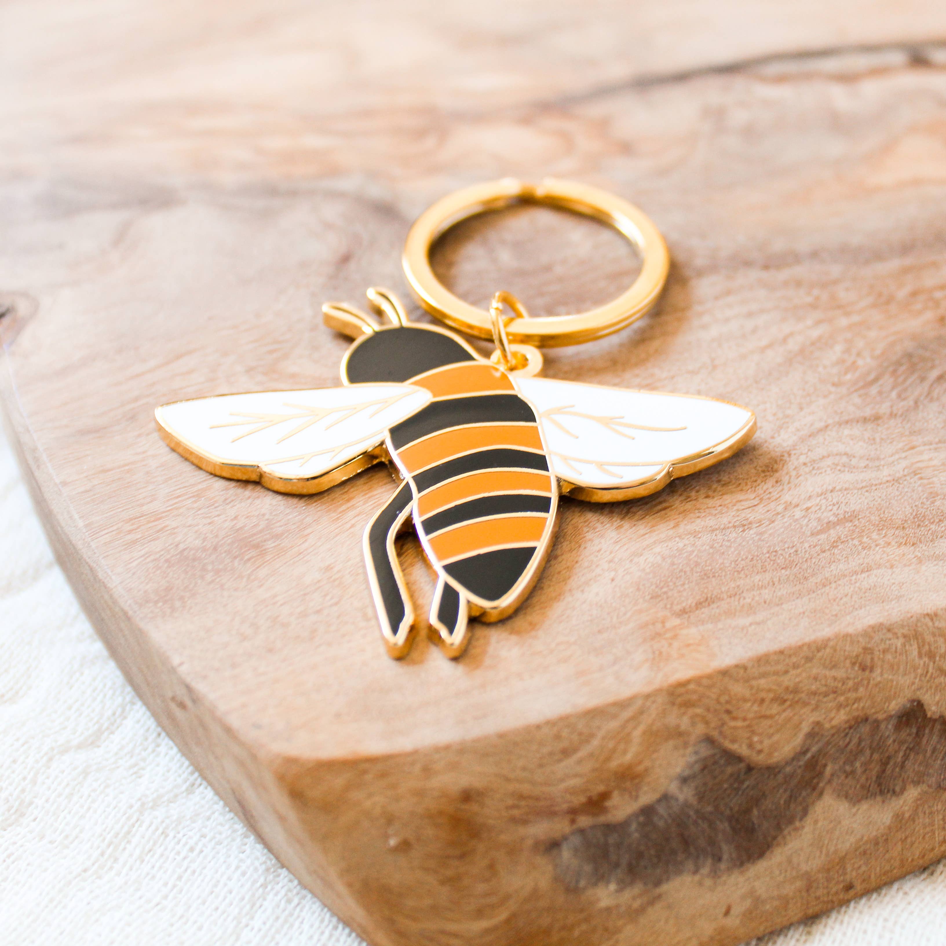 Elyse Breanne Design - Wholesale Keychain - Unisex - Bumblebee Metal Keychain 2x2 in.2