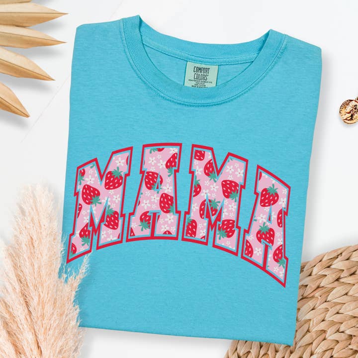 Mama Strawberry Comfort Color Tshirt for wholesale by Classy and Sassy Creations and Boutique