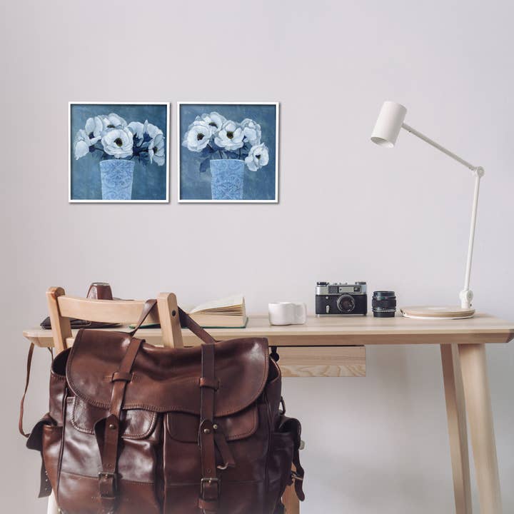 Stupell Industries - Wholesale Wall Decor - Kids & Baby - Magnolia Bouquets on Blue Framed Art18