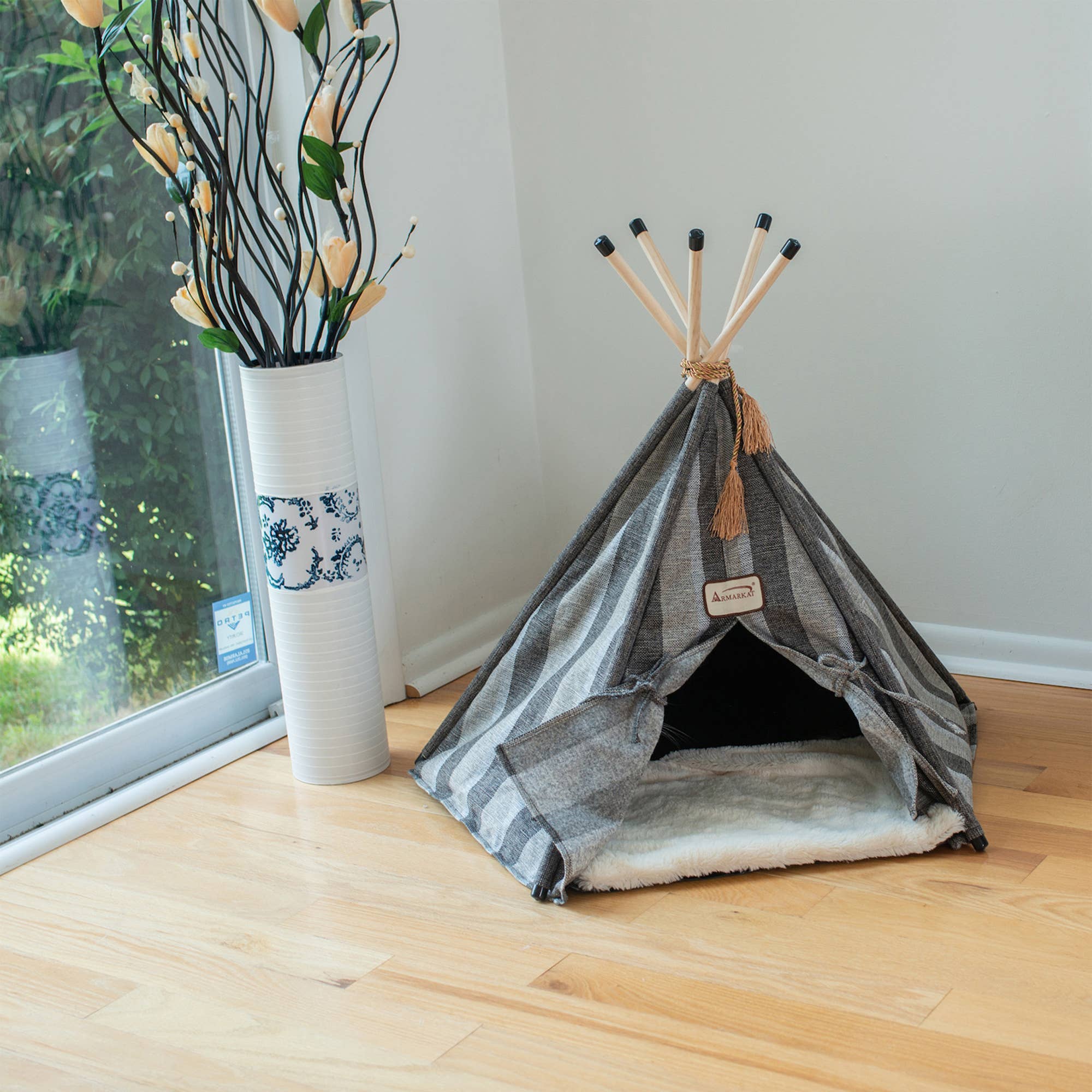 Armarkat - Wholesale Pet Bed - Cat - Armarkat Teepee Style Cat Bed with Striped Pattern0
