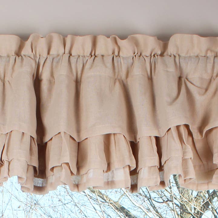 Home Collections by Raghu - Wholesale Valance - Heirloom Cream Ruffled Valance2
