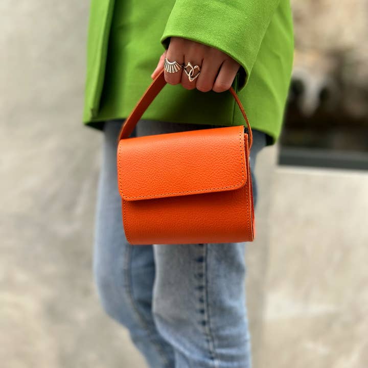 Christina Christi - Wholesale Handtas met handvat - Dames - Kleine portemonnee dames, leren tas, tas met handvat aan de bovenkant, handtas, gif1