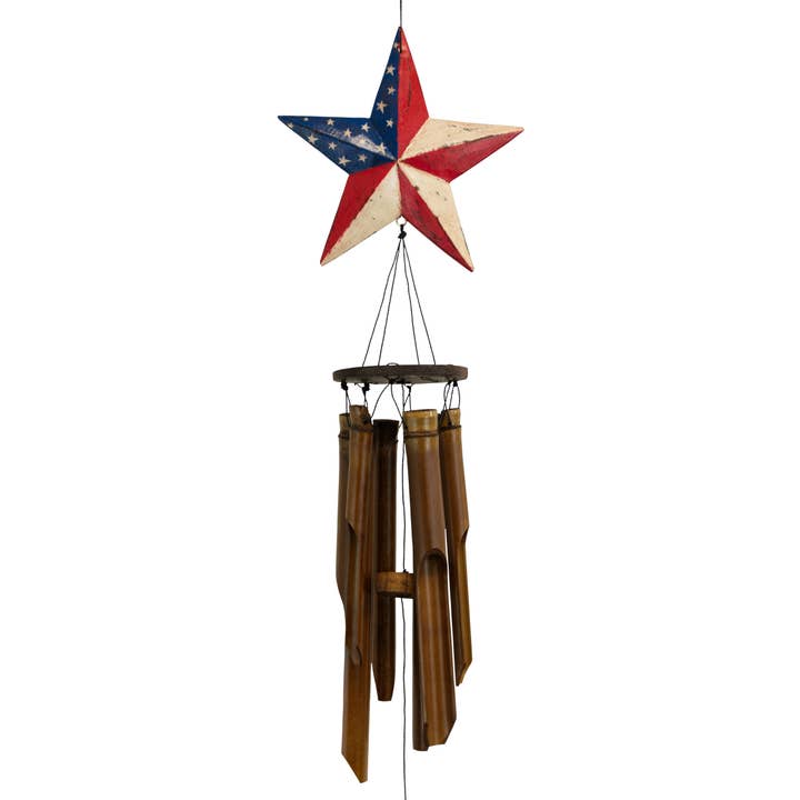 American Star Bamboo Wind Chime for wholesale by Cohasset Gifts