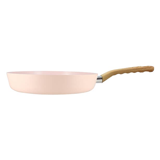 Menastyl - Vente Poêles - Poele rose 28cm en aluminium recyclé induction0