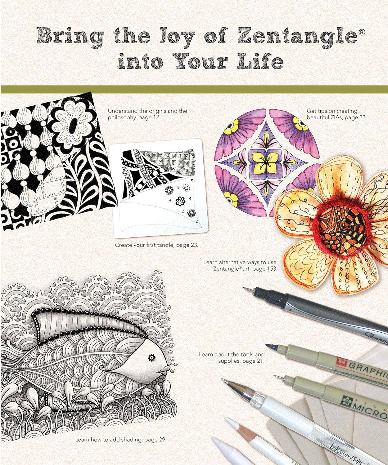 Fox Chapel Publishing - Vente Arts et divertissement - Joy of Zentangle - Tracez votre chemin vers une créativité accrue2