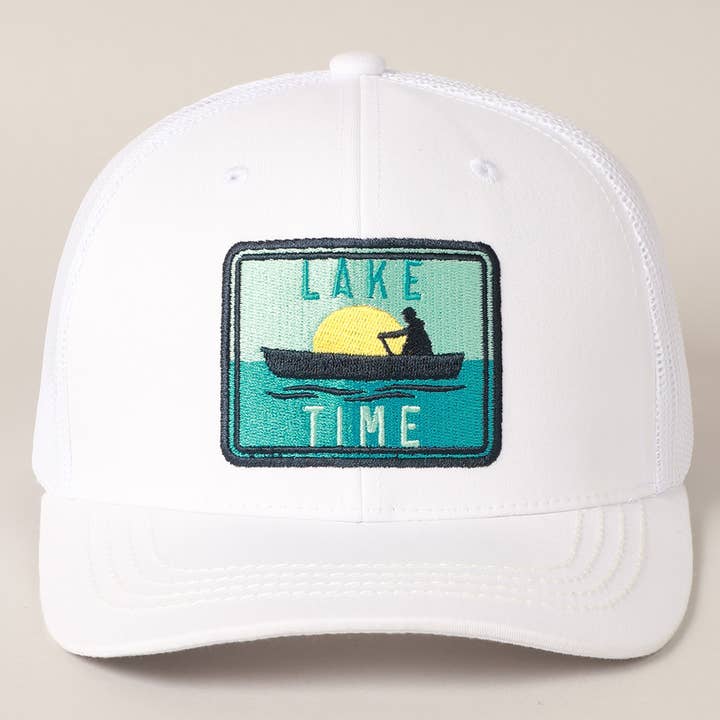 Fashion City - Wholesale Trucker Hat - Men's - Men's LAKETIME Embroidered Patch Baseball Cap with Mesh Back