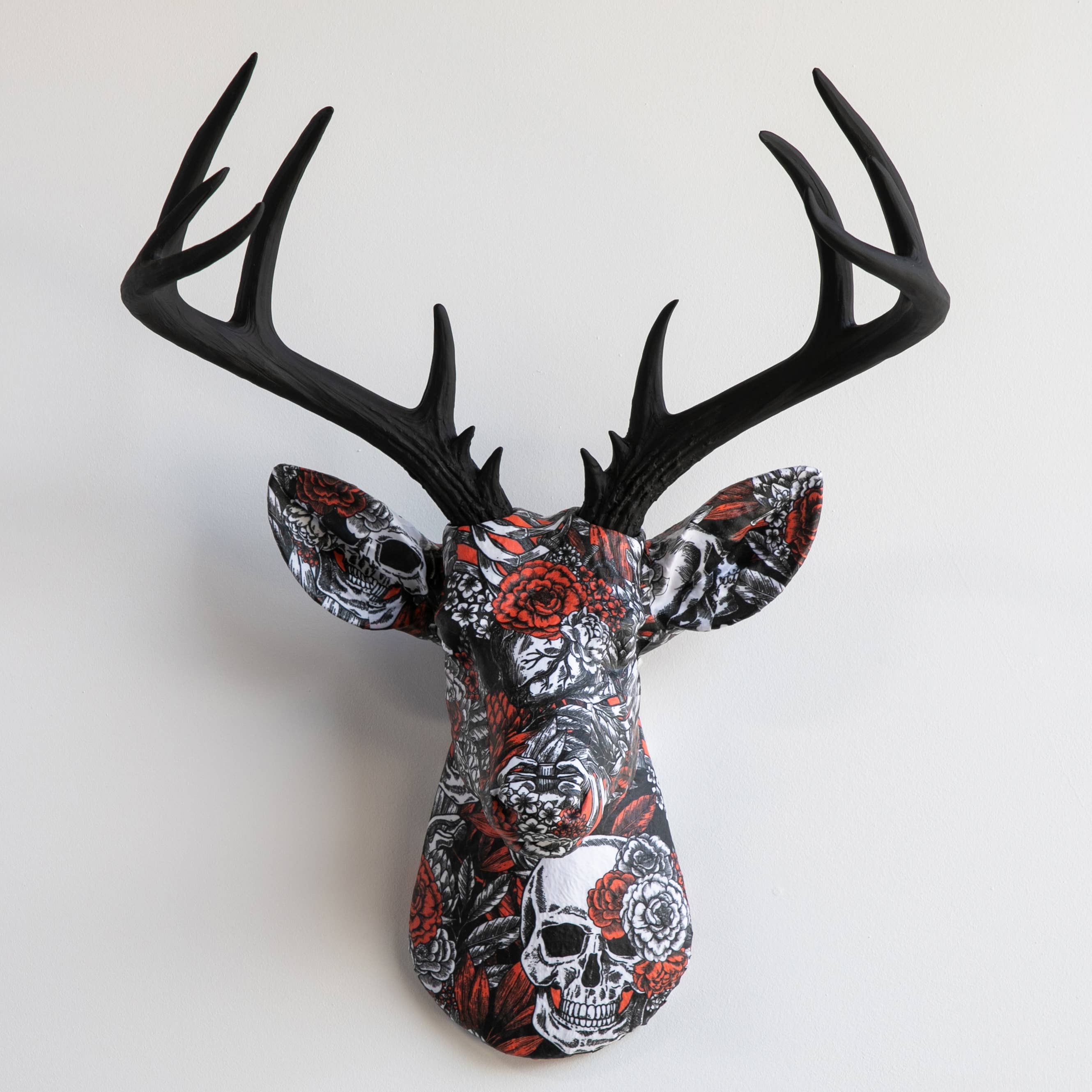 Near and Deer – Engroshandel 3D-vægkunst – Stofhjortehoved - Dusinvis af mønstervalg!37