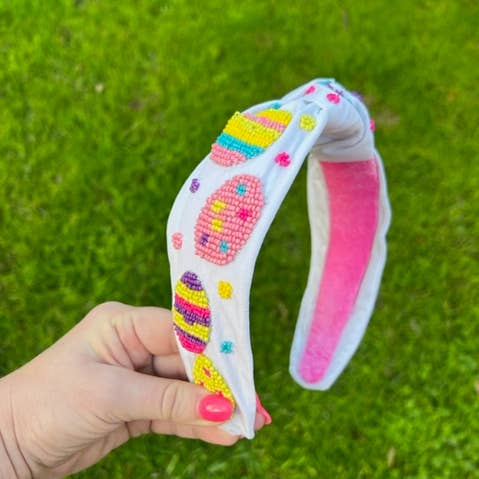 Easter Headband - Beaded Eggs for wholesale by Golden Lily