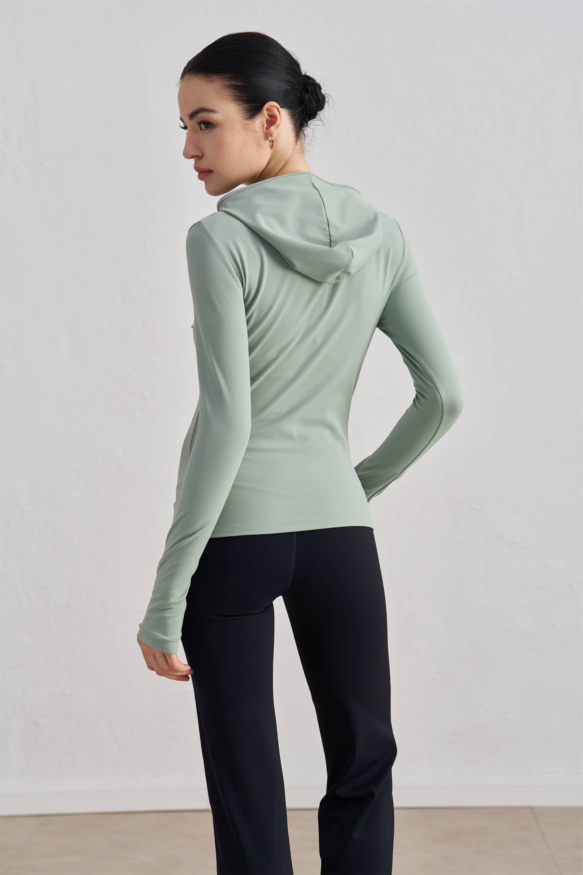 91thelabel - Wholesale Athletic Top - Women's - Juno Long Sleeve Active Top With Hoodie 1