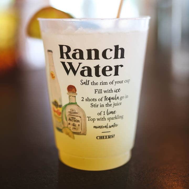 Ranch Water Recipe Frosted Cups for wholesale by Sip Hip Hooray