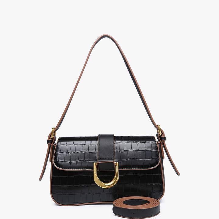 Jen & Co. - Wholesale Satchel - Women's - JN2263 Lima Croc-Embossed Satchel/Shoulder Bag