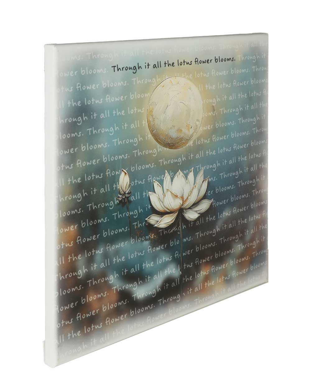 Buddha Groove - Wholesale Wall Art Set - Lotus and Moon Inspirational Canvas Art1