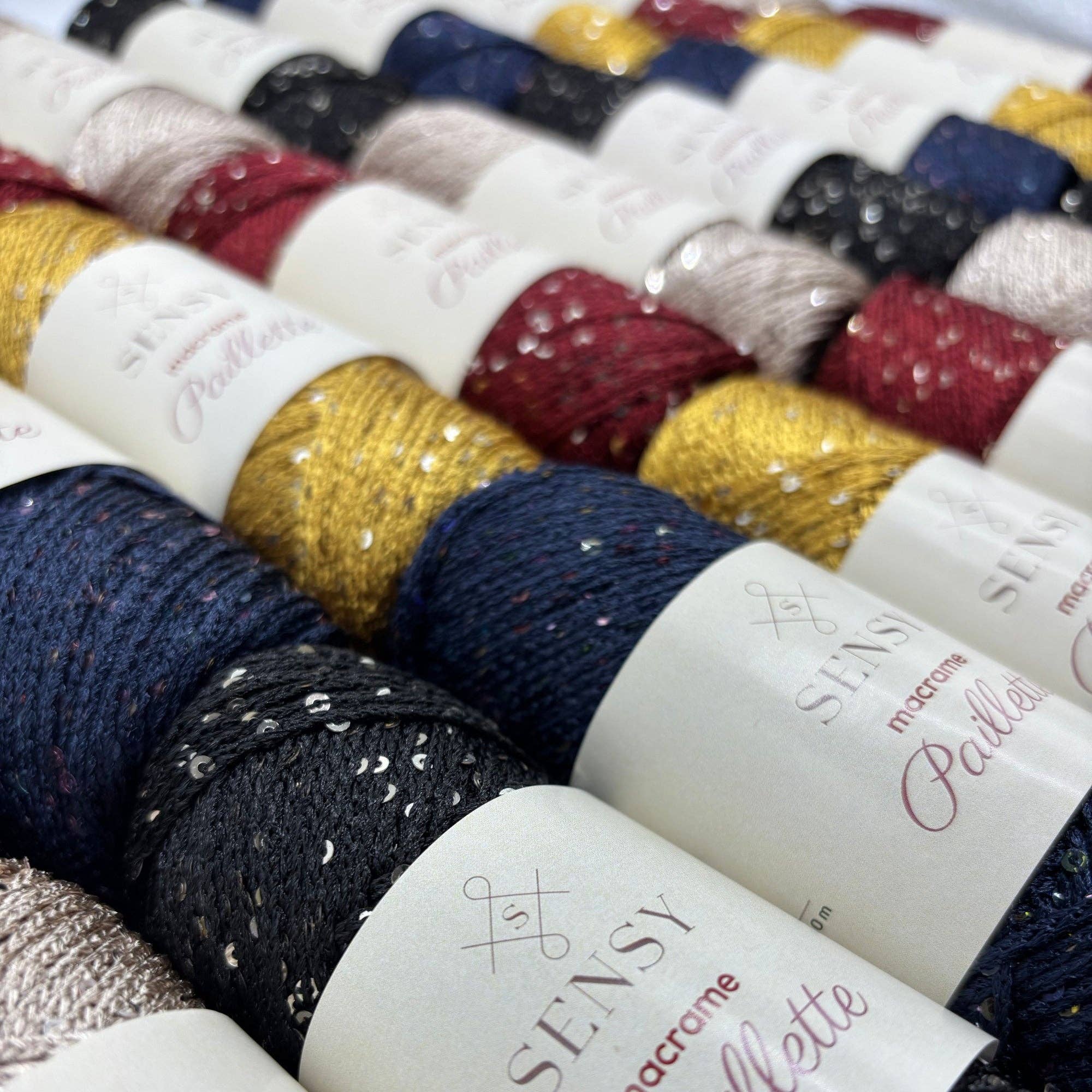 Sensy - Wholesale Craft Supplies - Sensy Paillette Macrame Cord - 109 Yards 100% Polyester17