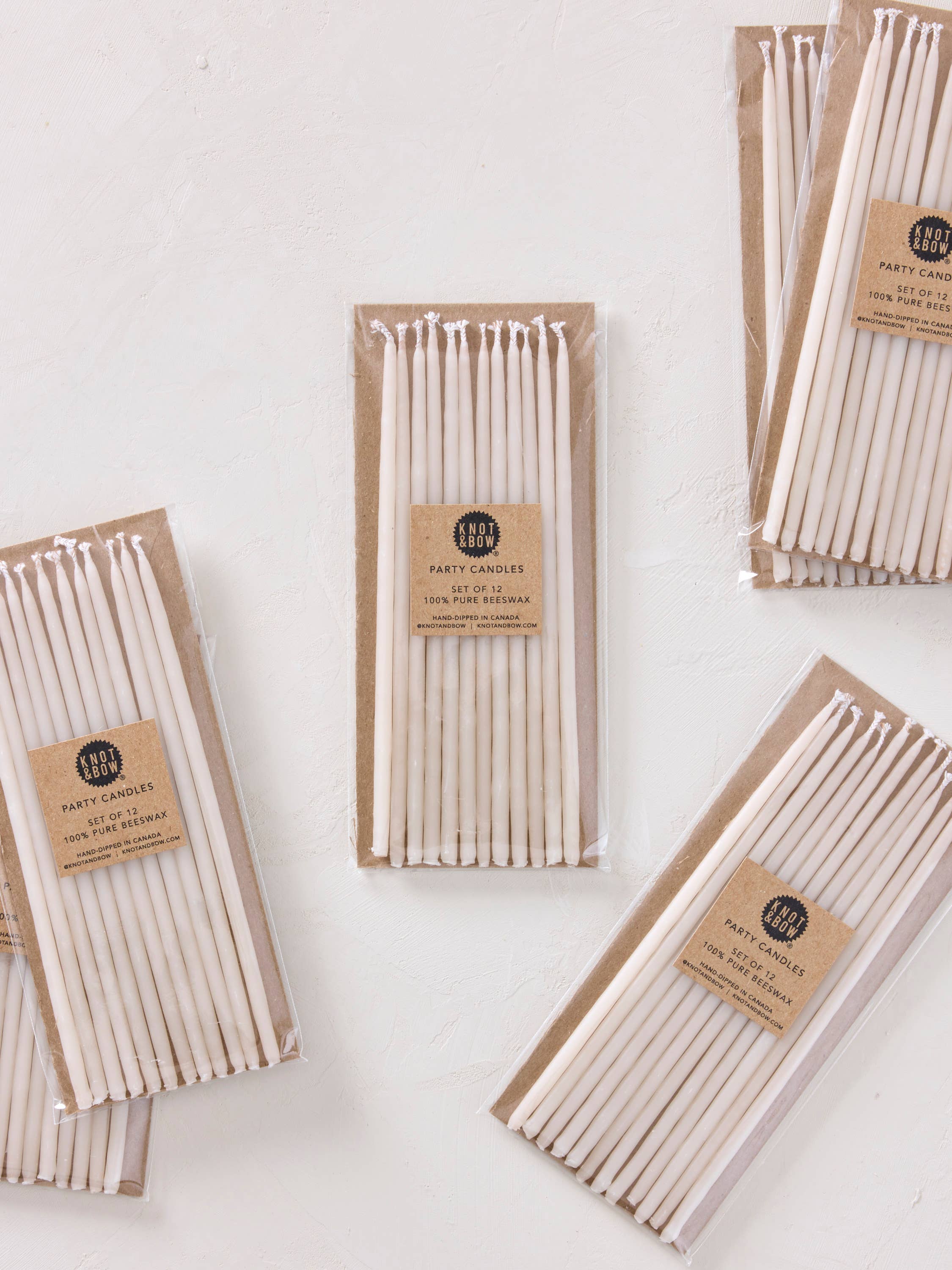Marfil Velas de Cumpleaños de Cera de Abeja 100 % Pura, Sumergidas a Mano | Altas Marfil de venta al por mayor en Faire3