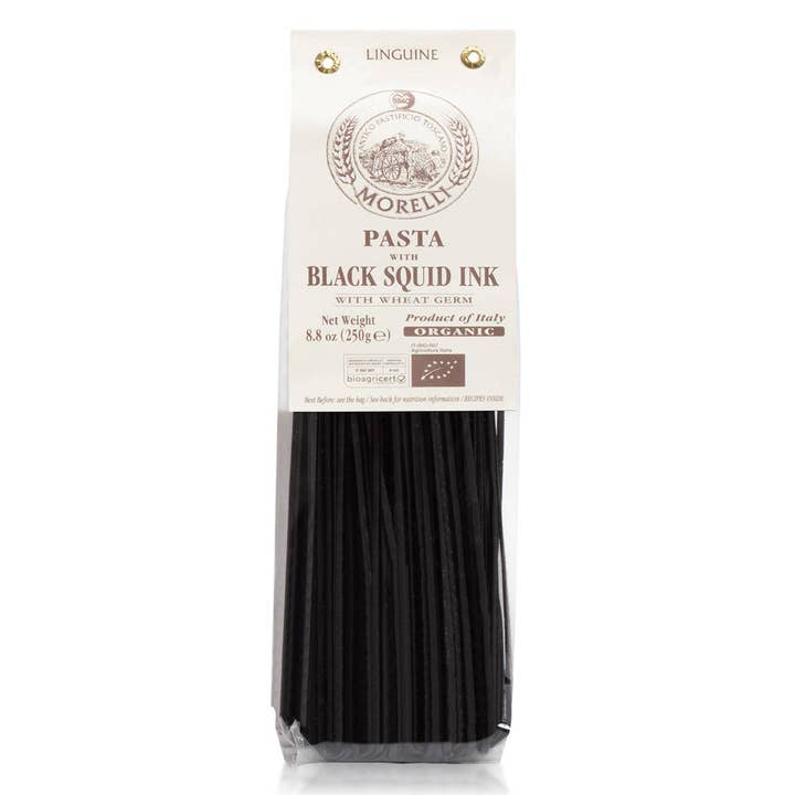 Mercato di Bellina - Vente Pâtes - Linguine à l'encre de seiche biologique - Pâtes noires italiennes