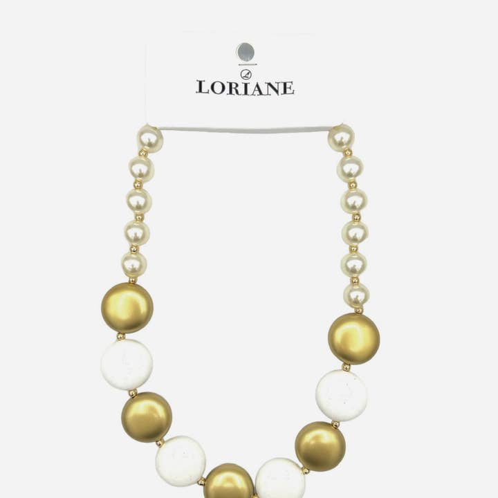 LORIANE CREATION - Vente Collier de perles - collier court 1106A-114