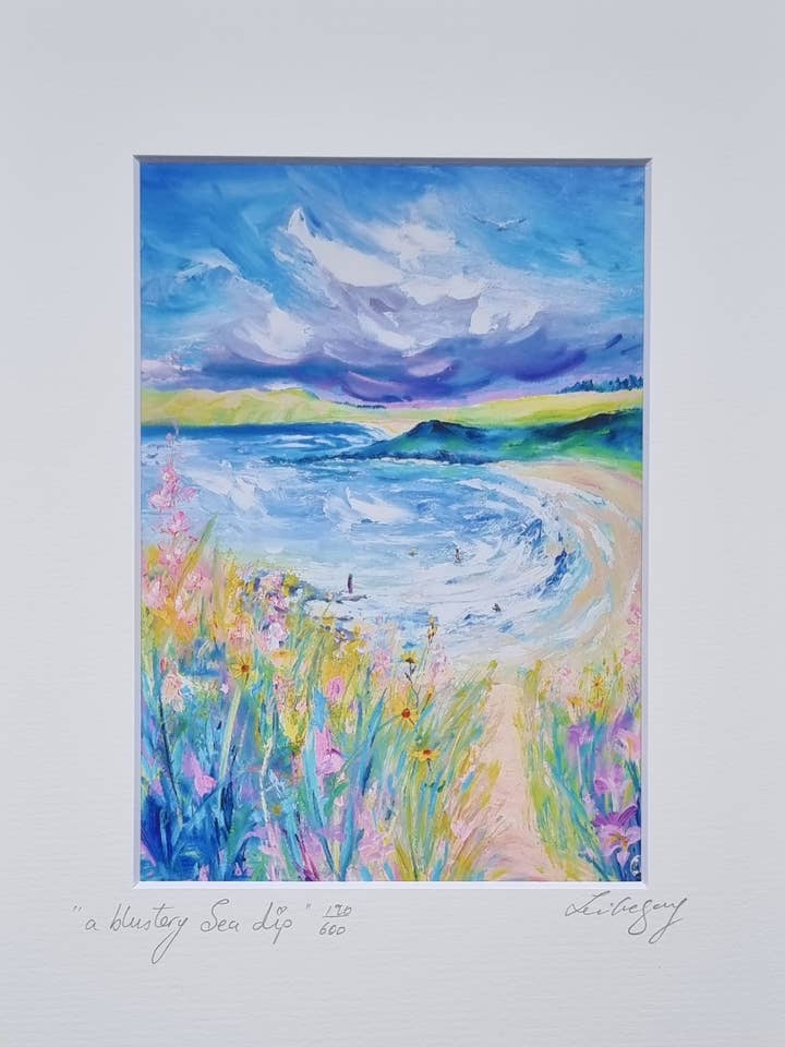 «un tuffo nel mare ventoso»
Stampa montata in edizione limitata per la vendita all'ingrosso da parte di Lani Gregory - Art