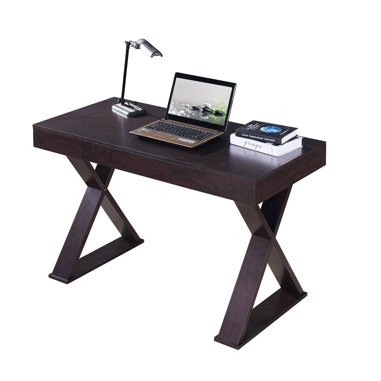 Espresso Trendy Writing Desk with Drawer for wholesale on Faire6
