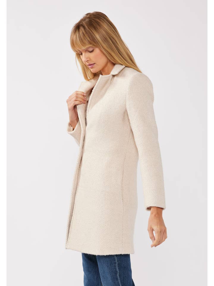 Natural Sand Chevron Side Pocket Coat for wholesale on Faire1