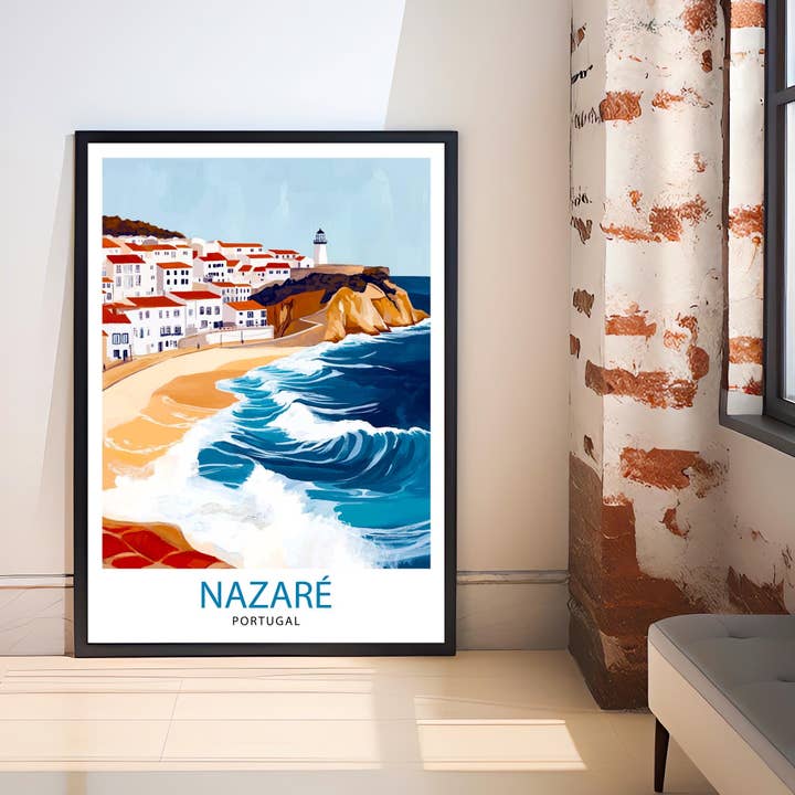 InkNPrintz – wholesale Art print – Nazare Portugal Travel Poster5