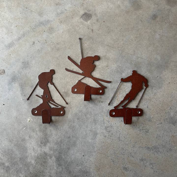 Set of 3 Ski Wall Hooks for wholesale by Arellano Studios