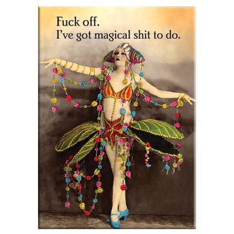 Imán rectangular Magical Shit To Do Fairy para venta al por mayor de Badge Bomb