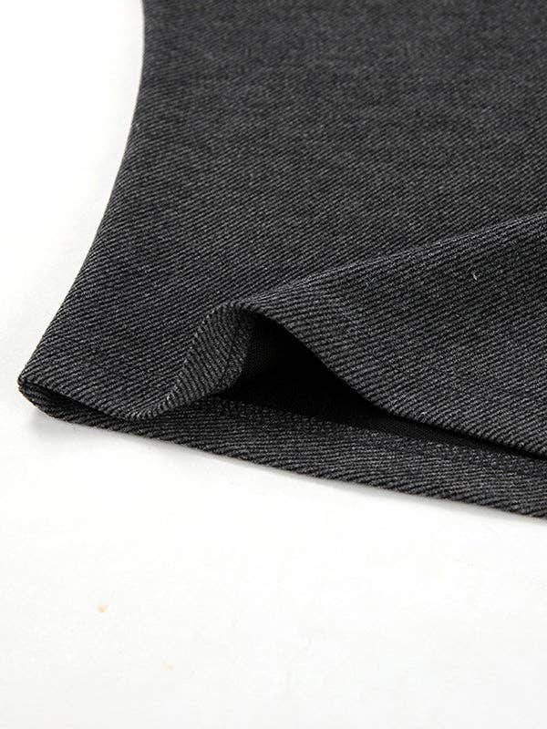 NERO Magliette a maniche lunghe con spacco laterale a spalla scoperta di colore solido e vestibilità ampia. in vendita all'ingrosso su Faire13