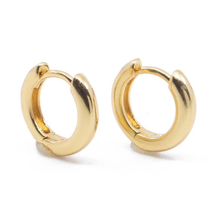 The Land of Salt – wholesale Huggie earrings – Classic Huggie Hoops in Gold - Earrings0