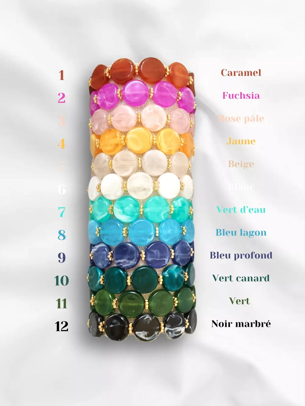 L'Atelier d'Artémis - Vente Bracelet de perles - Bracelet élastique ROMY0
