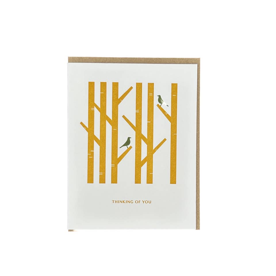 Thinking Of You Letterpress Card for wholesale by Igloo Letterpress