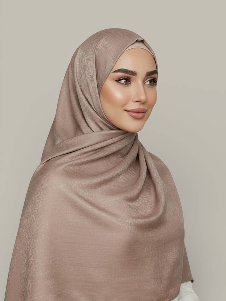 Satin Crinkle Hijab - 20 Colors for wholesale by Queen of Hijab (USA Duty Paid)