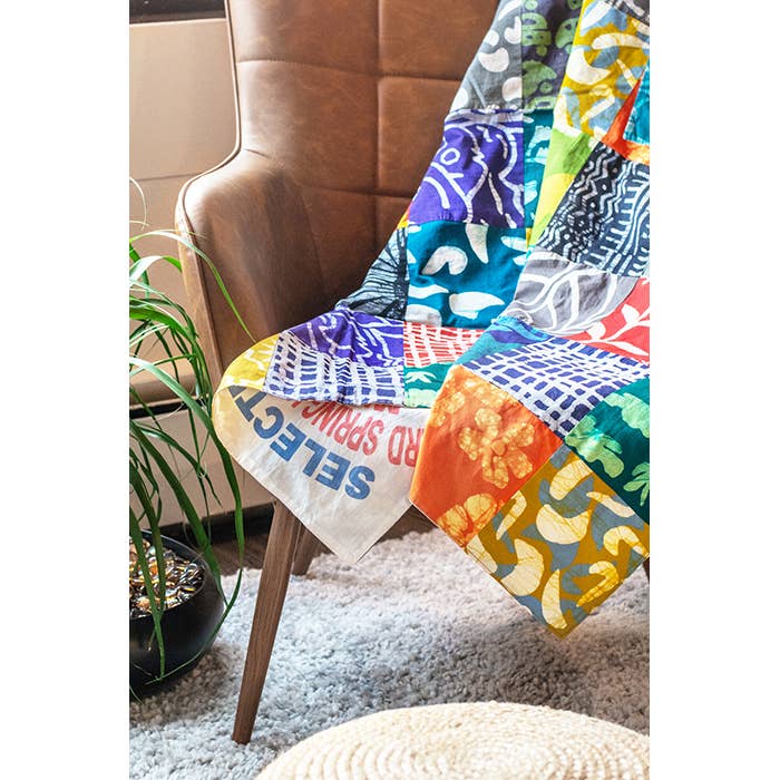 Global Mamas - Wholesale Throw Blanket - Batik Throw: Patchwork - Organic2