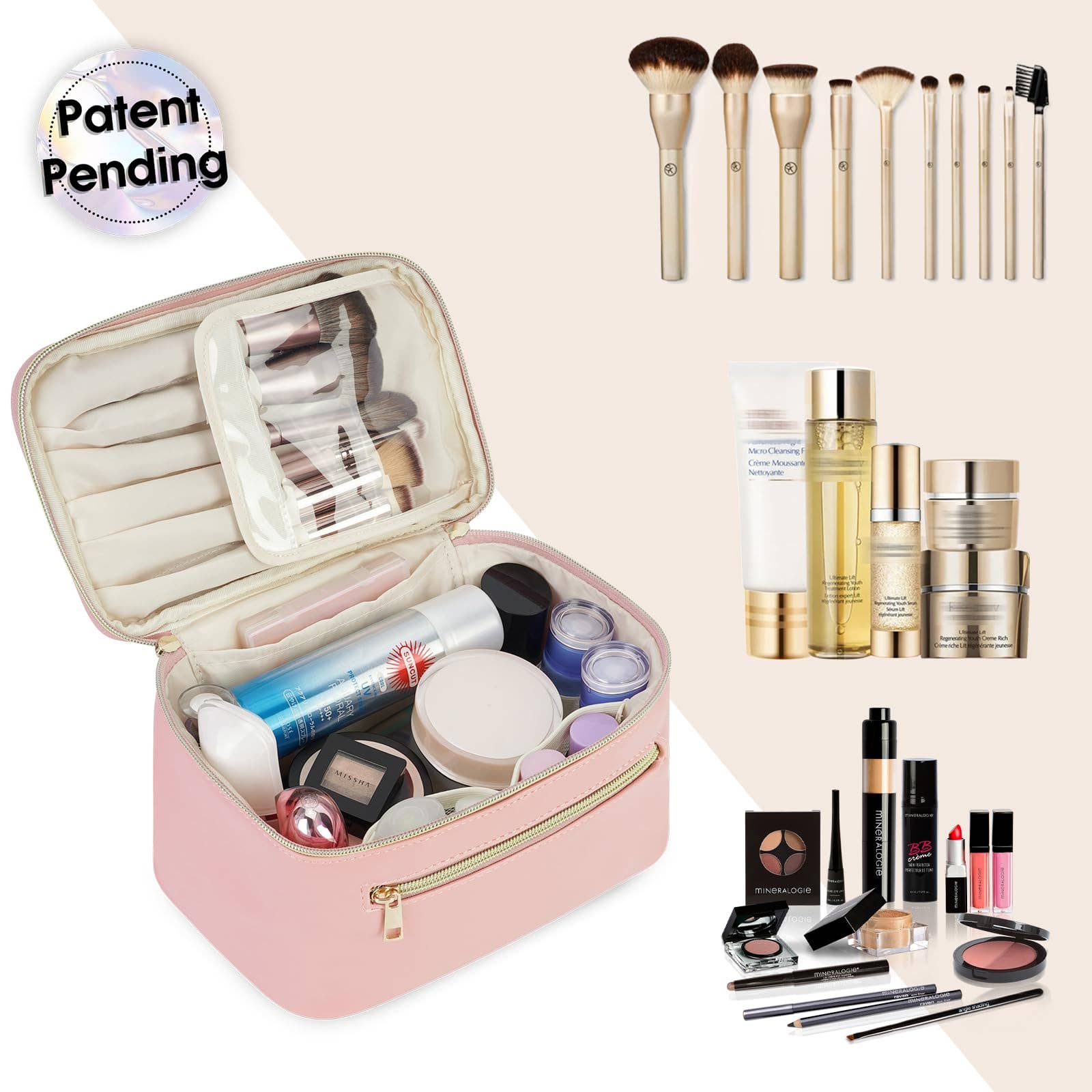 wandf - Wholesale Make-up/cosmetic bag - Vegan Leather Cosmetic Brush Bags Makeup Case 29