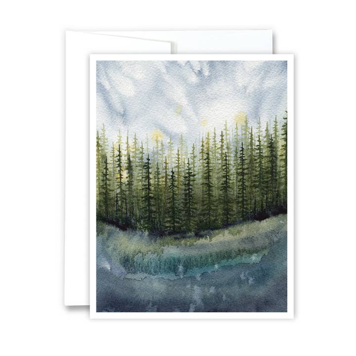 Forest Horizon Notecard for wholesale by Green Artist Designs