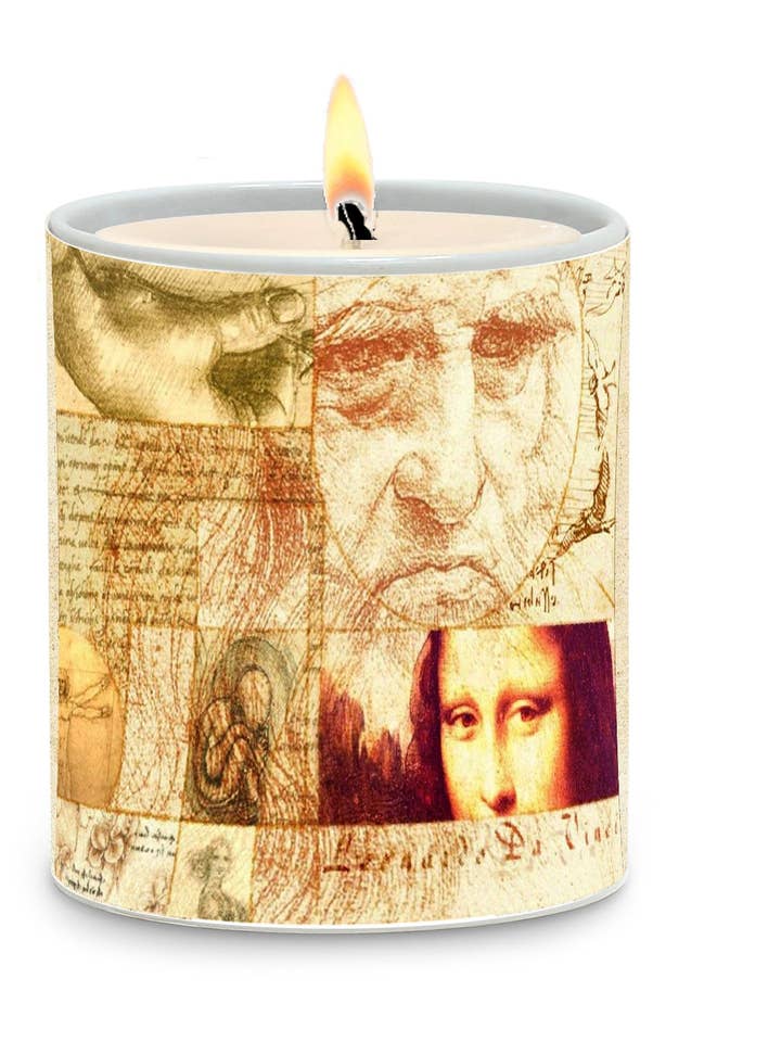 SUBLIMART: Affresco Design - Vela de cera de soja de porcelana (Diseño #AFF09) para venta al por mayor de SublimArt