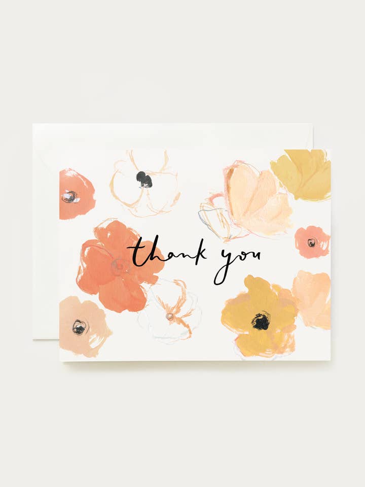 Poppies Thank You Card for wholesale by Our Heiday