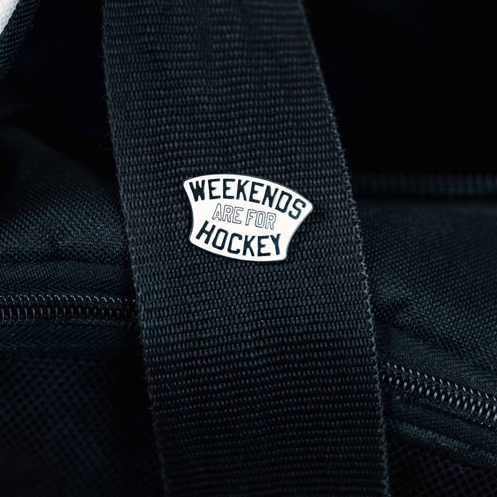 Iron+Steel Hockey - Wholesale Lapel Pin/Button - Weekends Are For Hockey Pin1