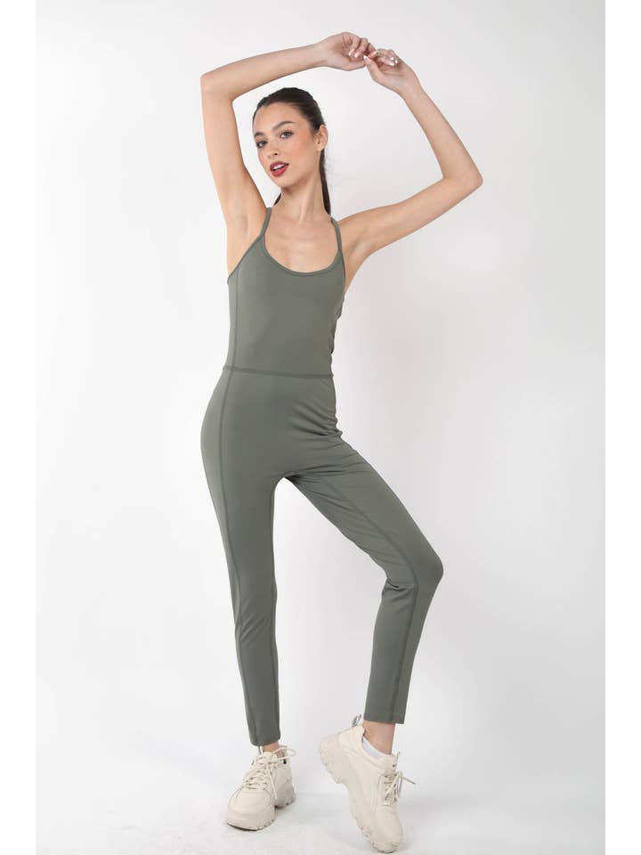 VERY J - Venta al por mayor Peto - Mujer - Mono elástico sin mangas ajustado NP70320, ropa deportiva2