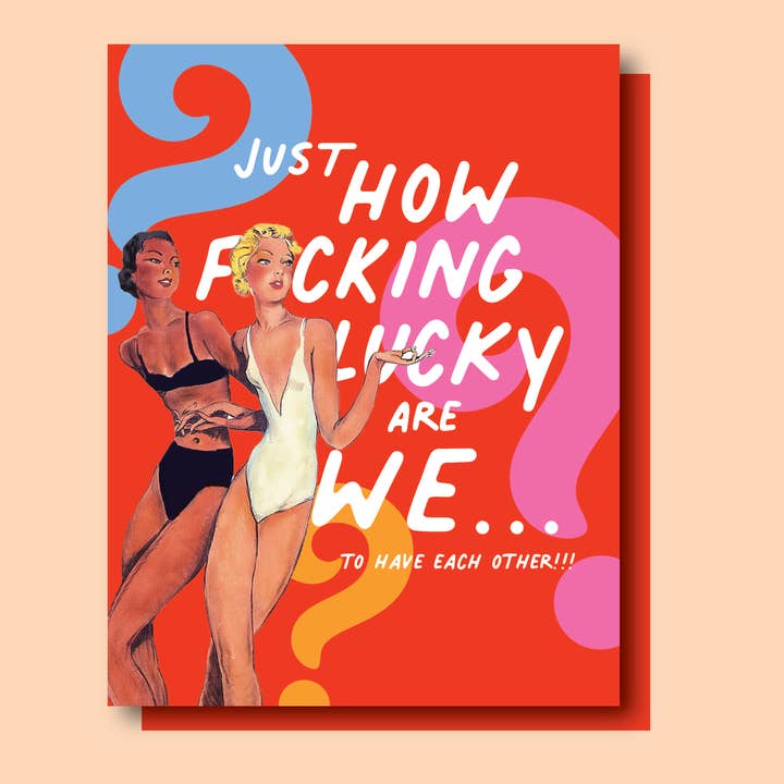 offensivedelightful – wholesale Friendship card – LUCKY GIRLS! love, friendship