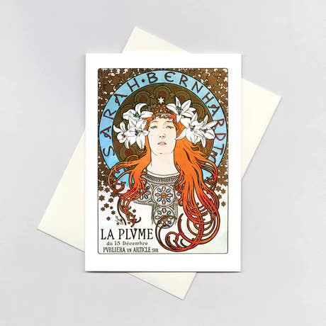 Sarah Bernhardt - Carte Alphonse Mucha pour la vente par Laughing Elephant
