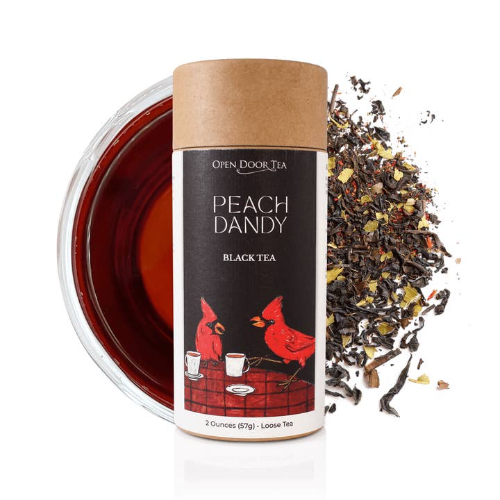 Peach Dandy | Bio-Schwarztee | Großpackung oder Einzelhandel für den Großhandel von Open Door Tea