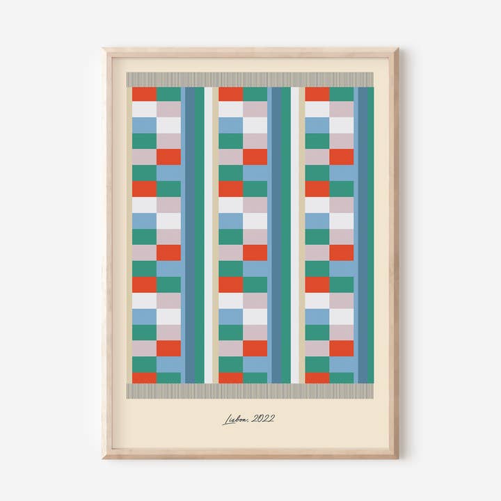 Bauhaus quilt print voor wholesale door Emma Make